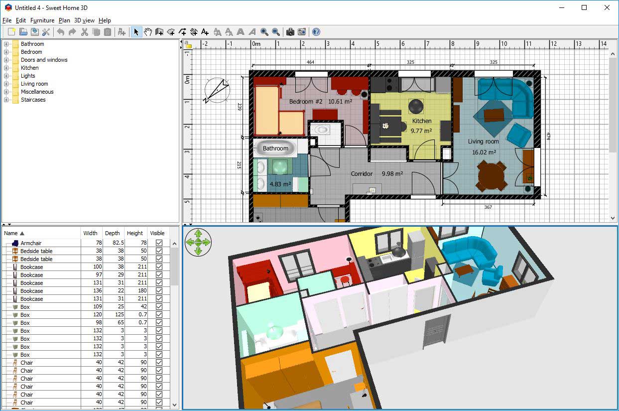 3d home библиотеки. Программа Свит хоум 3д. Программа для проектирования домов Sweet Home 3d. Интерфейс Свит хоум 3д. Sweet Home 3d Интерфейс.