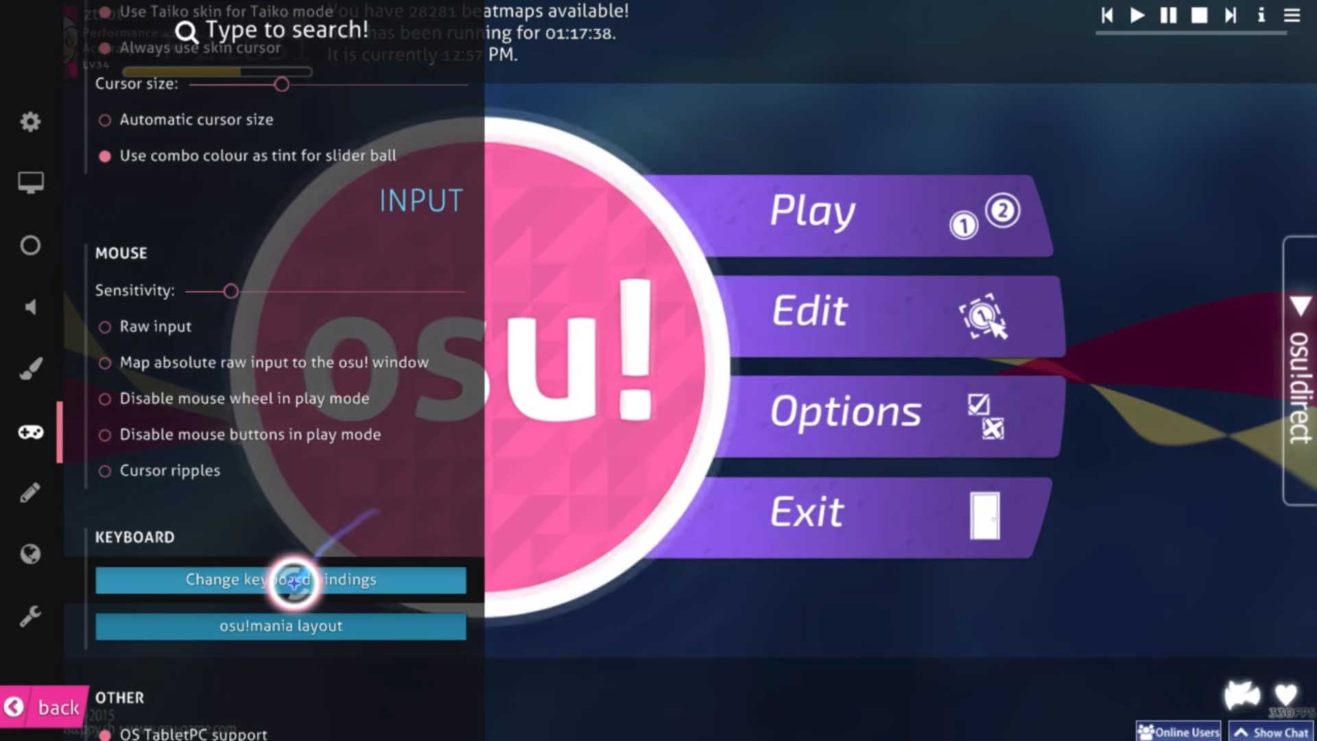 Песня нажать на плей. Osu игра. Osu геймплей. Как добавить музыку в осу. Osu Интерфейс.