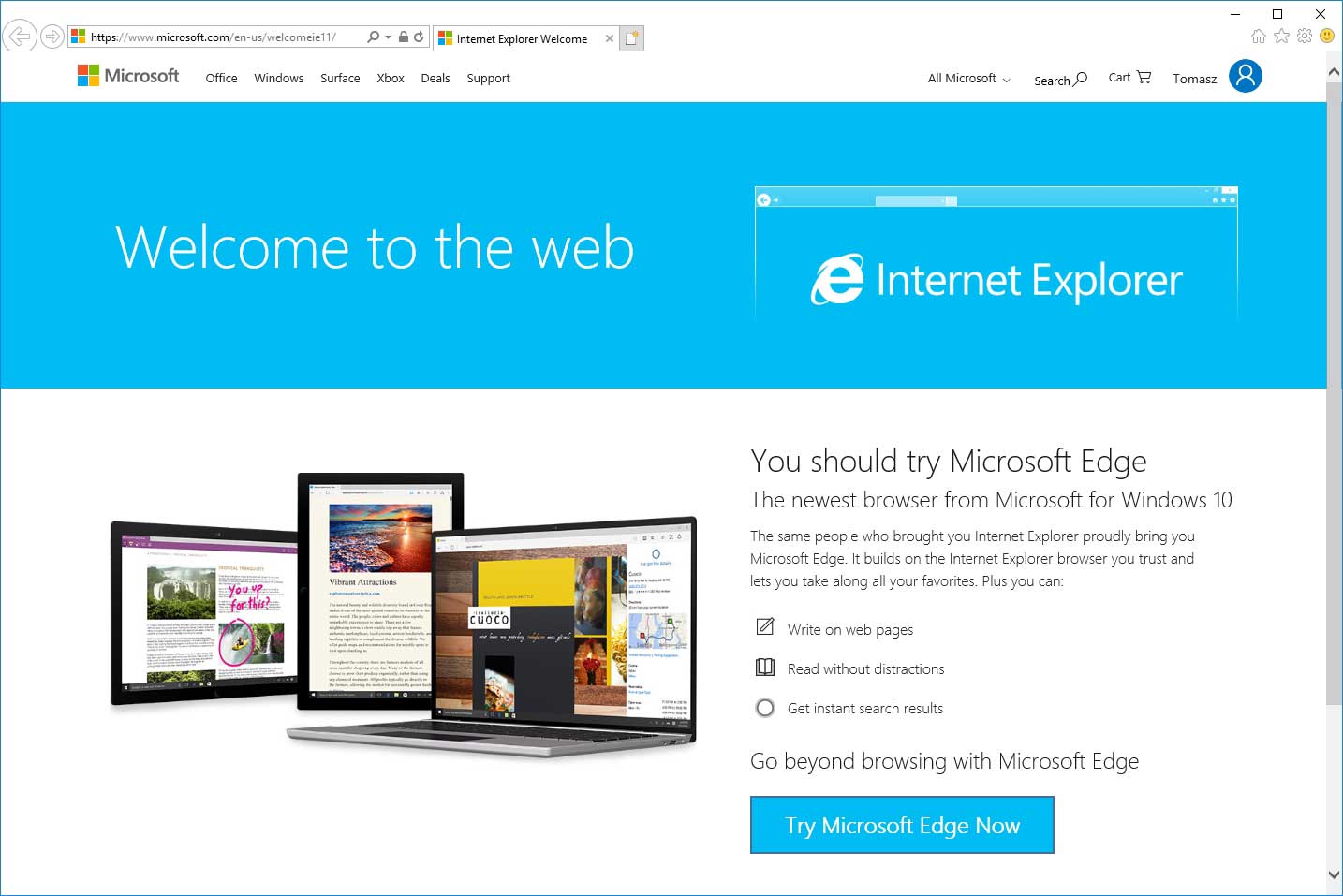 تحميل متصفح Internet Explorer للكمبيوتر