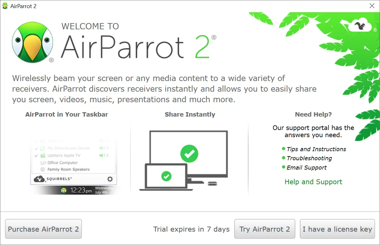 Airparrot. AIRPARROT как пользоваться Windows.