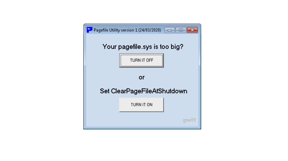 Pagefile Utility