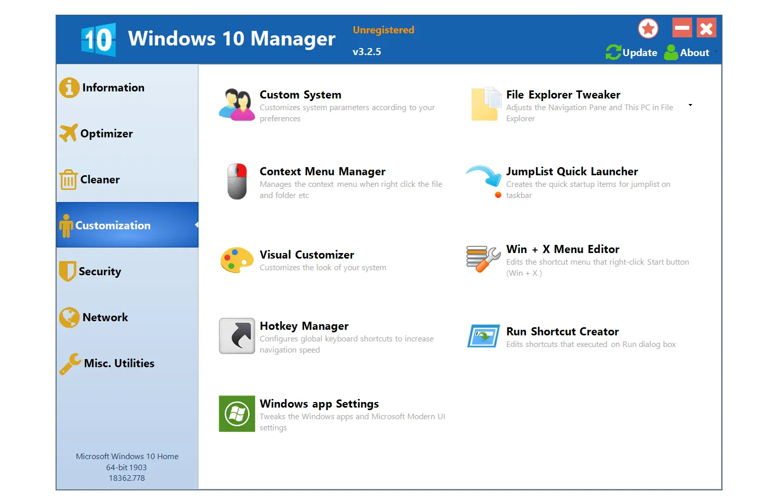 Windows 10 Manager 3.8.4 free download