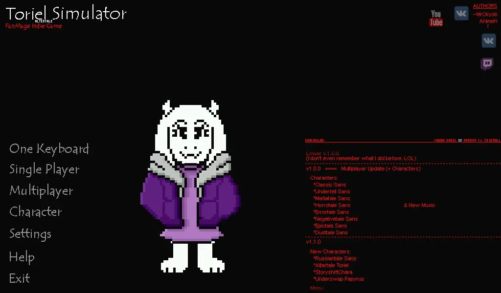 EPICTALE SANS FIGHT !, Sans-Simulator (Fan-game)