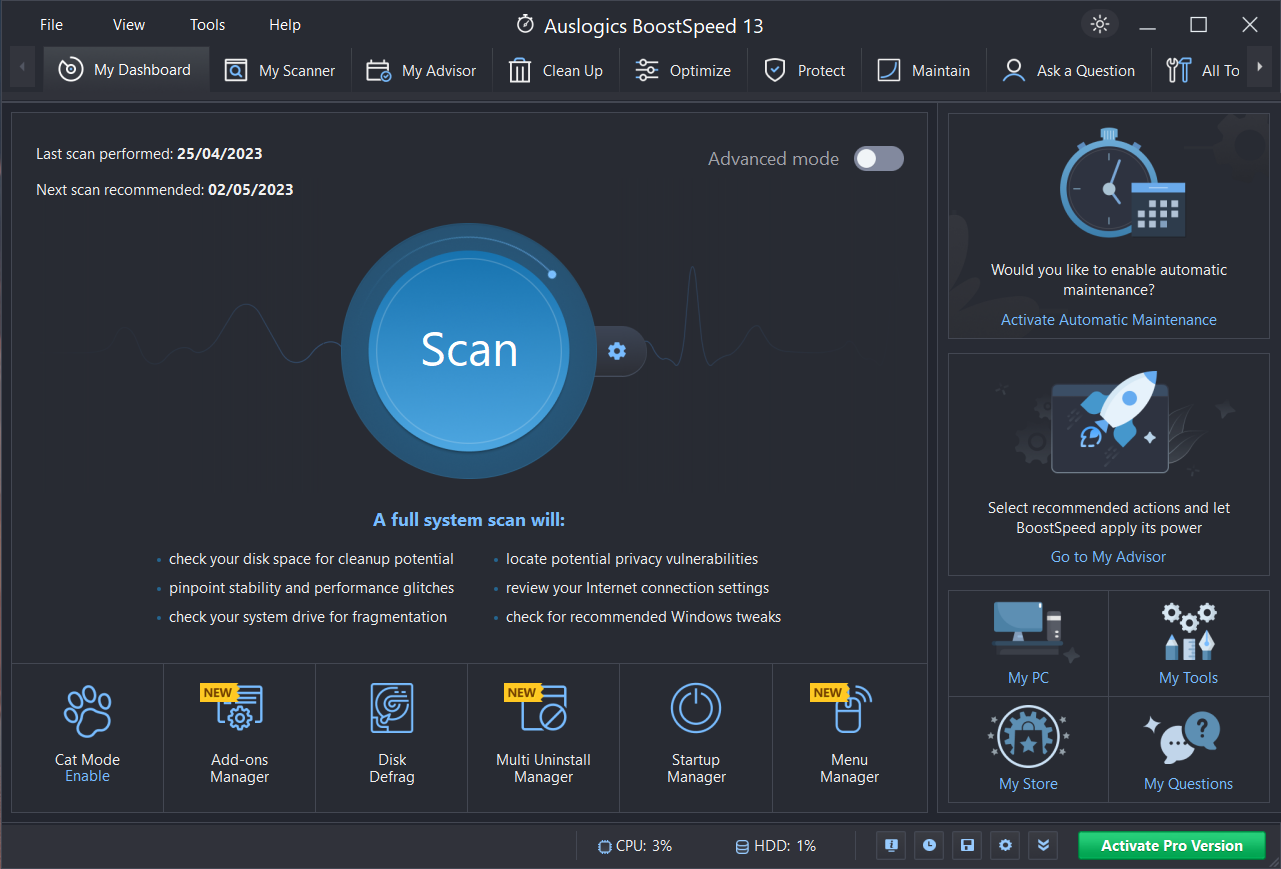 Auslogics BoostSpeed 13