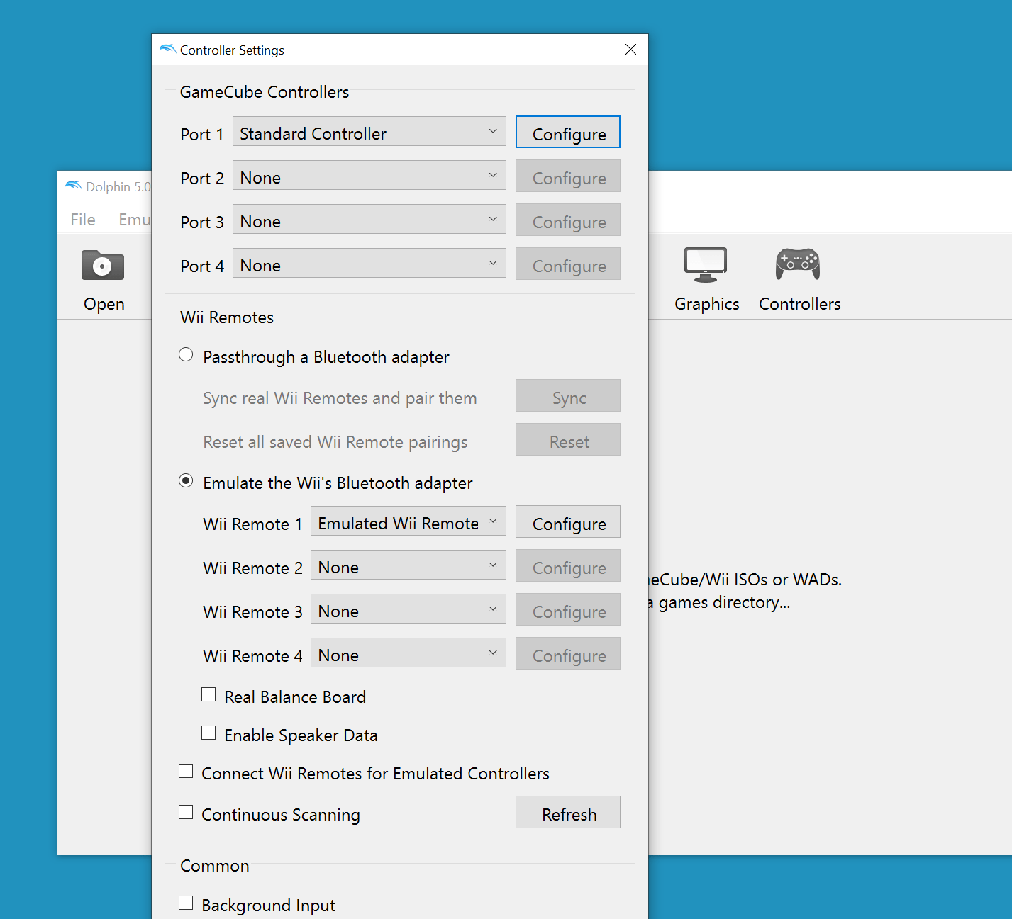 dolphin emulator settings tool