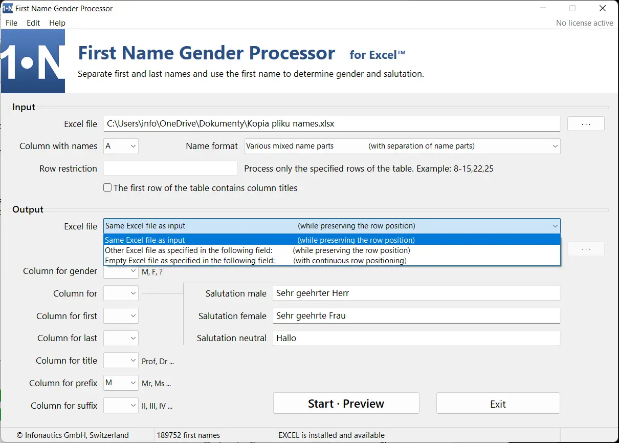 First Name Gender Processor 1.12
