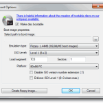 CDBurnerXP boot-options